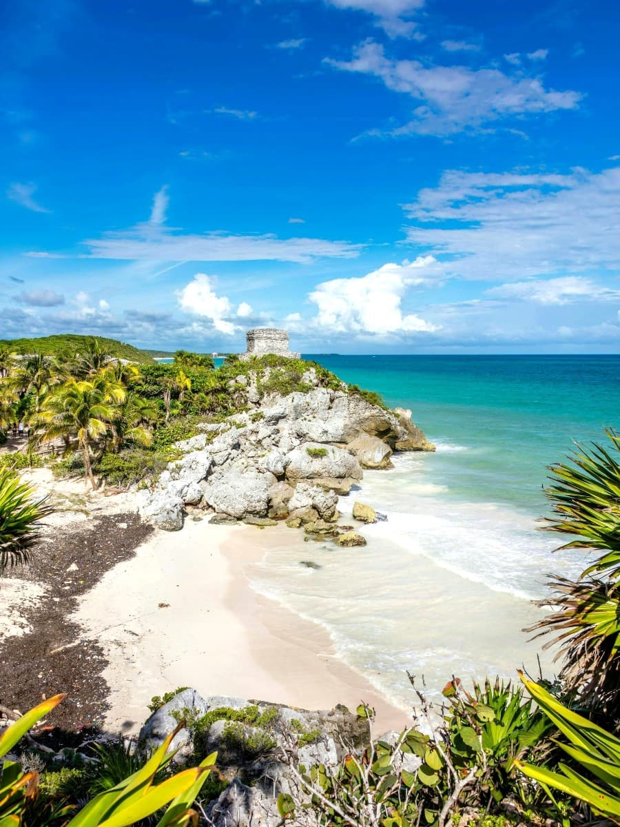 Clifftop beach view