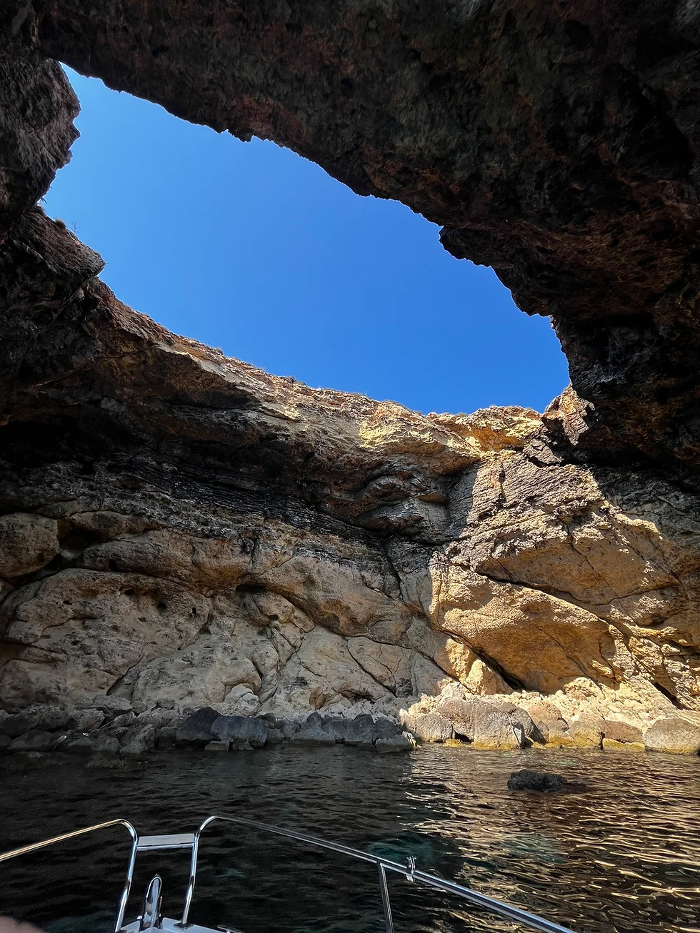 Exploring Santa Marija Caves
