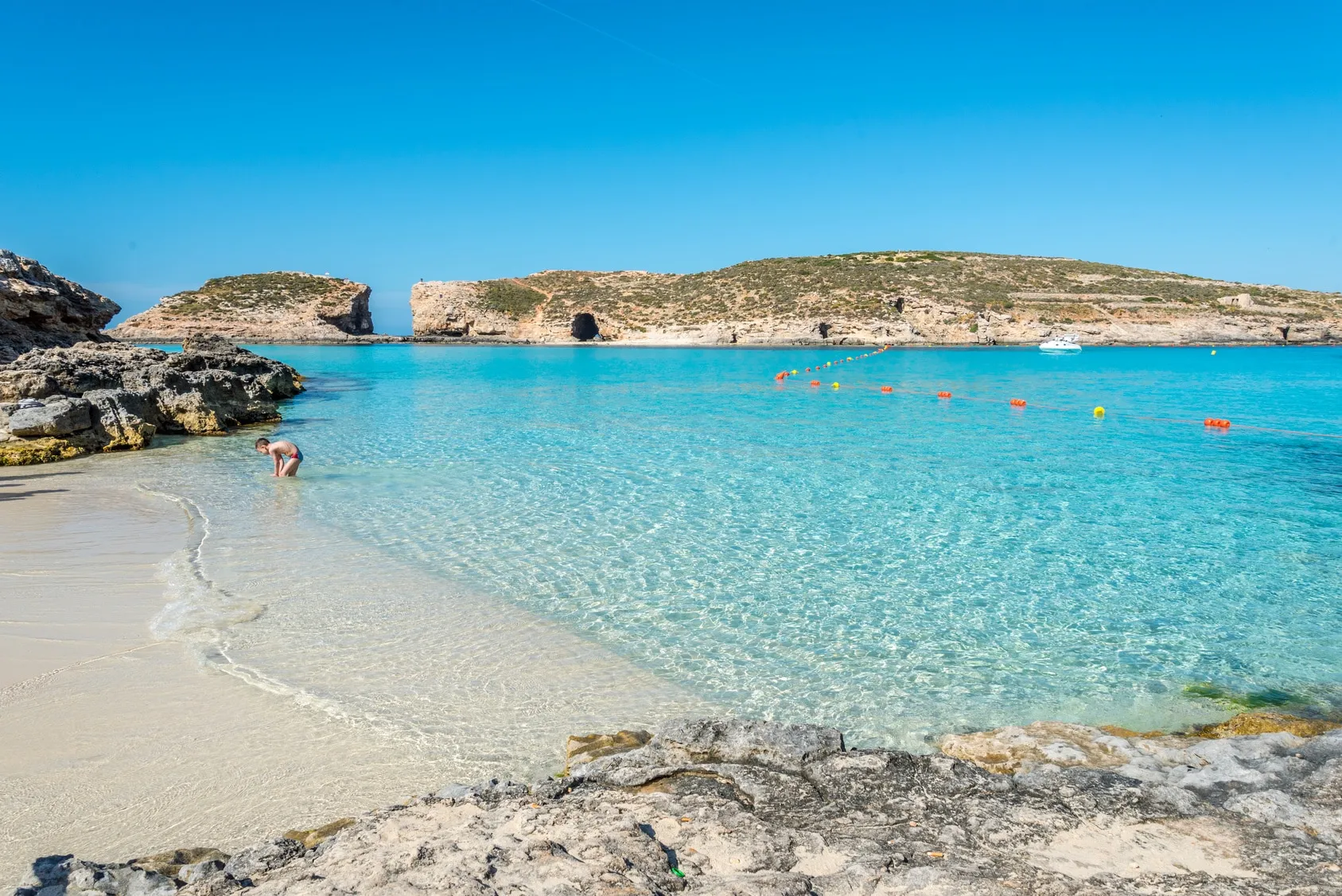 Disembarking at Comino