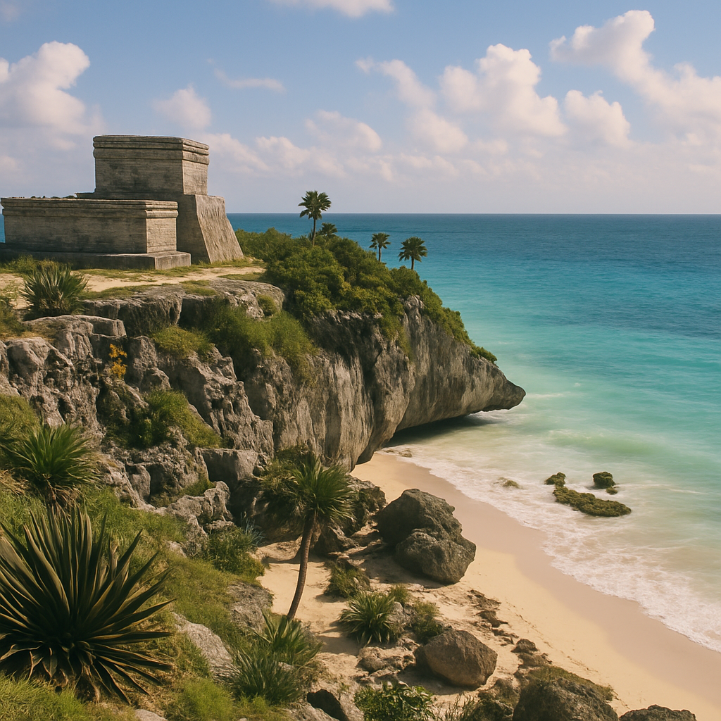 Tulum Ruins Cliffside Lookout