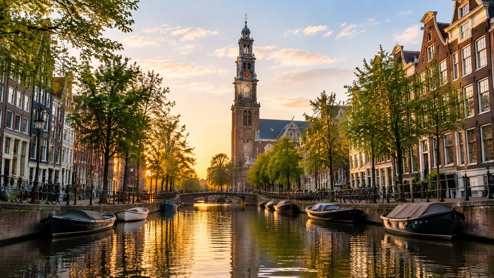 Zuiderkerk Tower from Groenburgwal