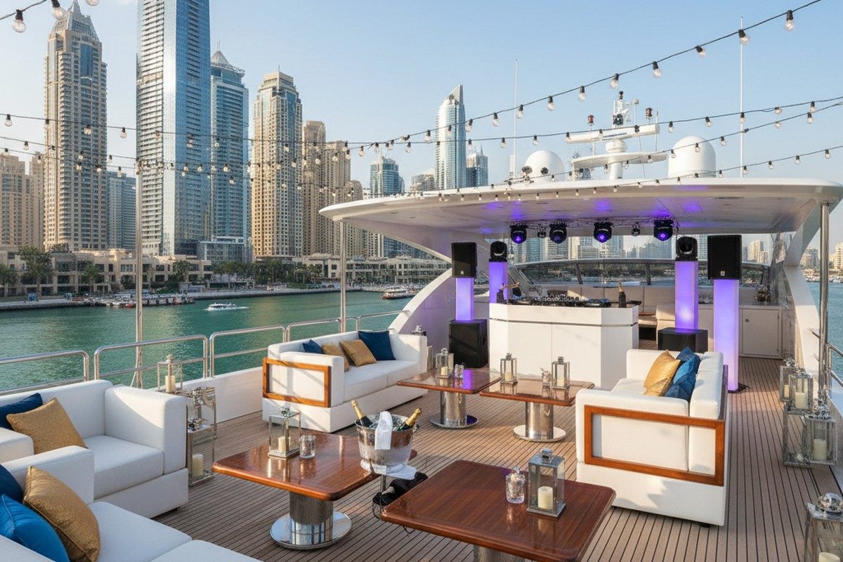 Bow Deck at Dubai Marina Skyline
