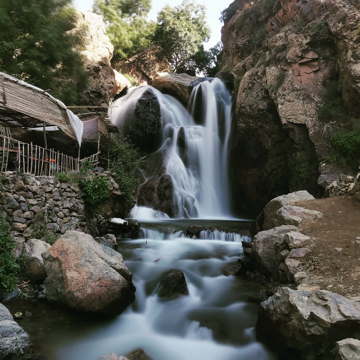 Imlil waterfall area