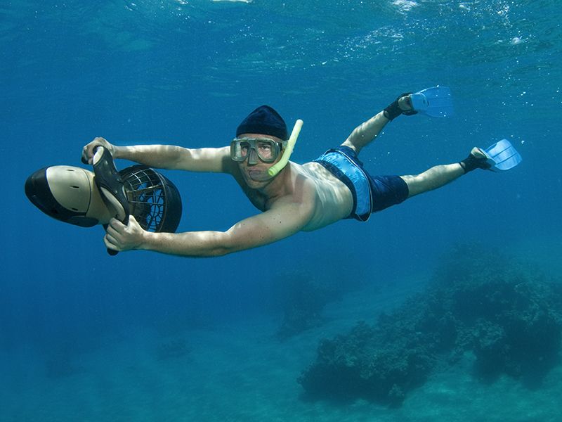 Underwater scooter session