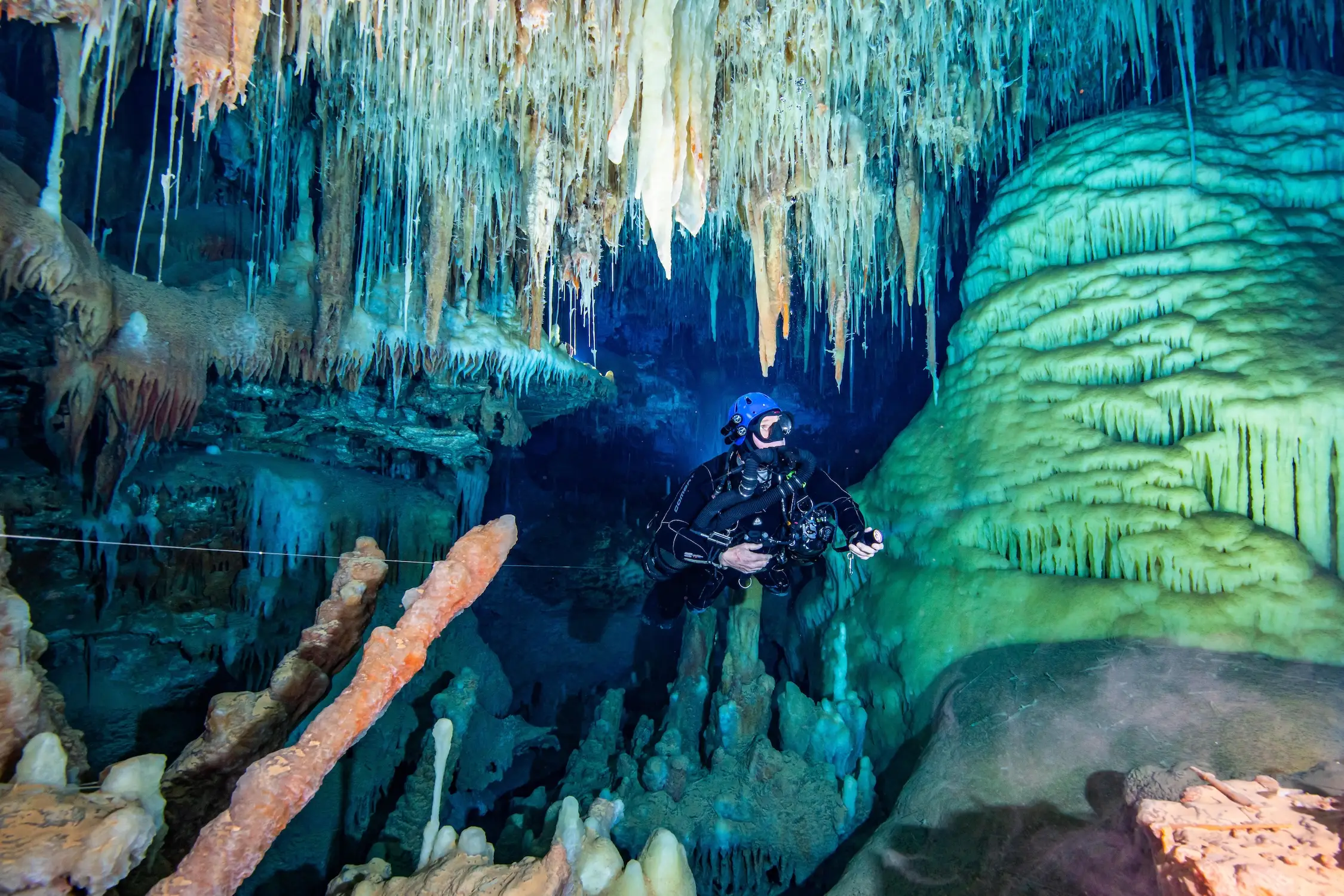 Submerged Stalactite Formations