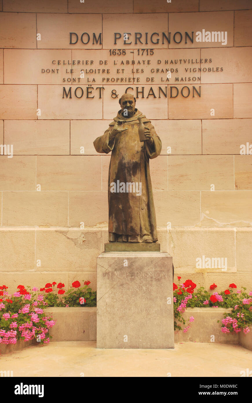 Dom Pérignon Statue at Moët & Chandon