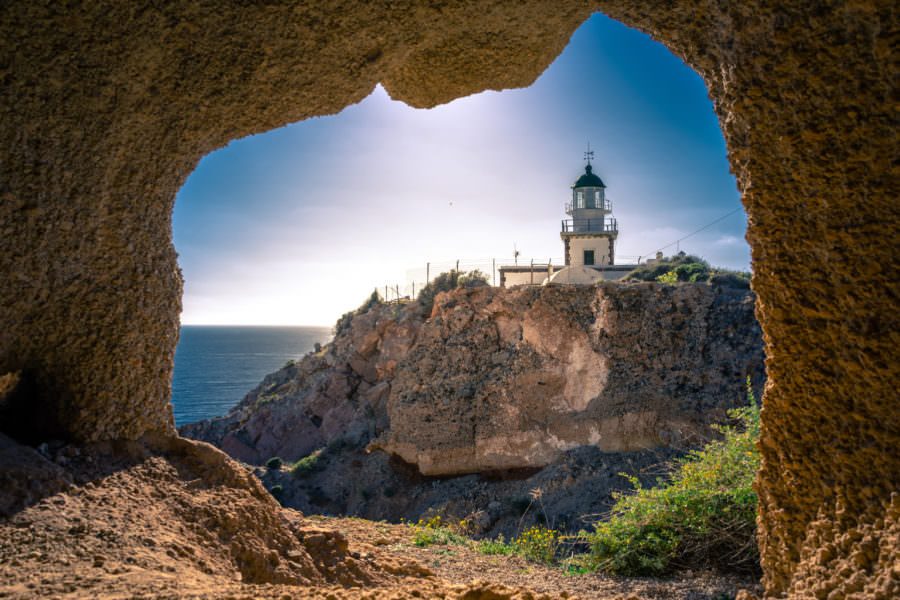 Cruise past Akrotiri Lighthouse