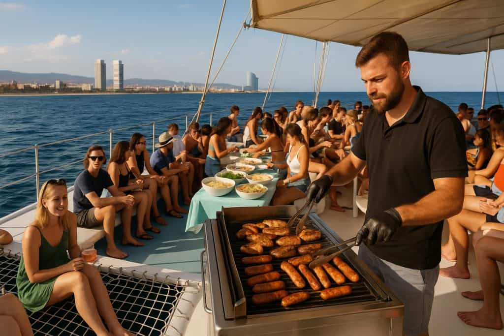 Barbecue Lunch on Board