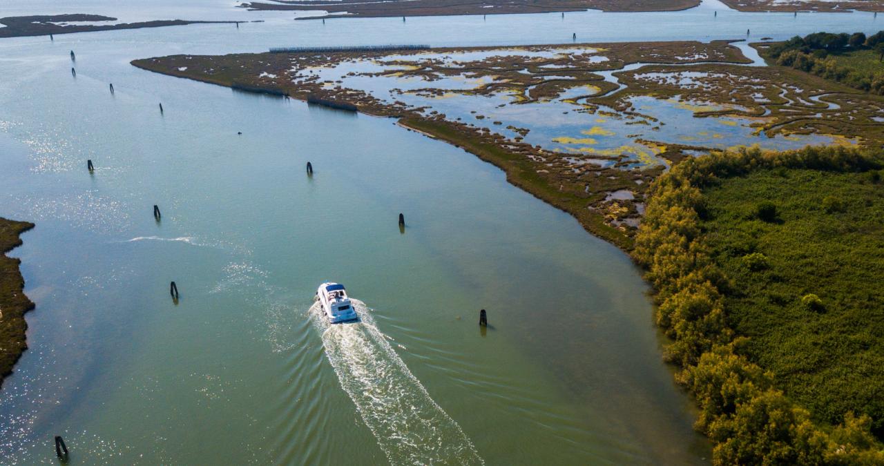 Venice Airport Water Taxi Across the Lagoon