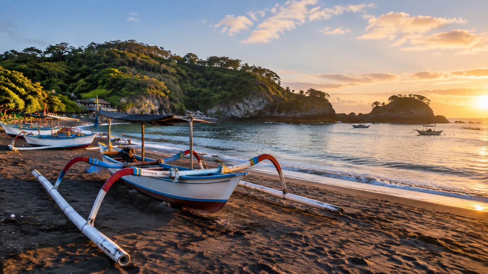 Padangbai Beach Shoreline