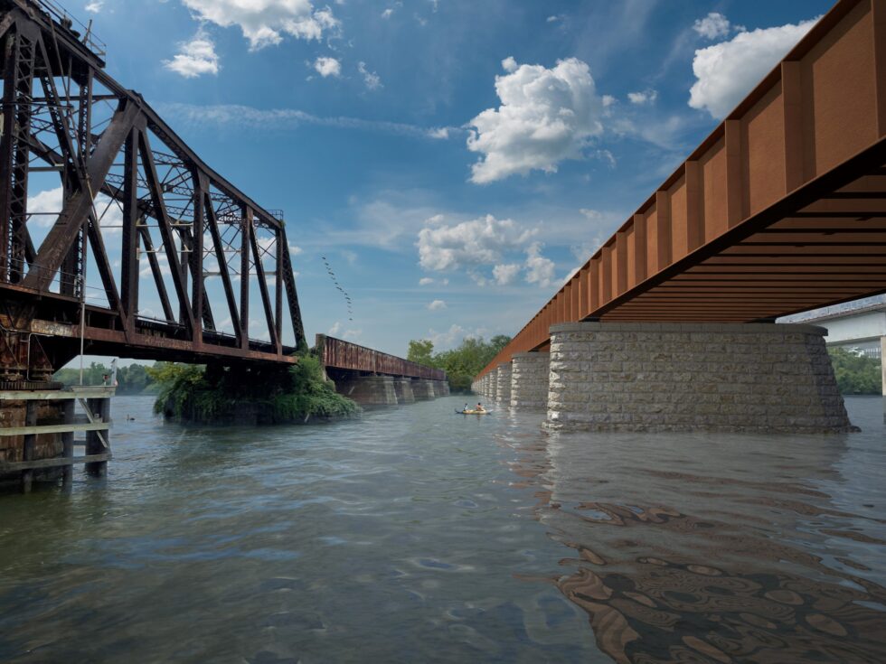 Potomac River Rail Bridge View