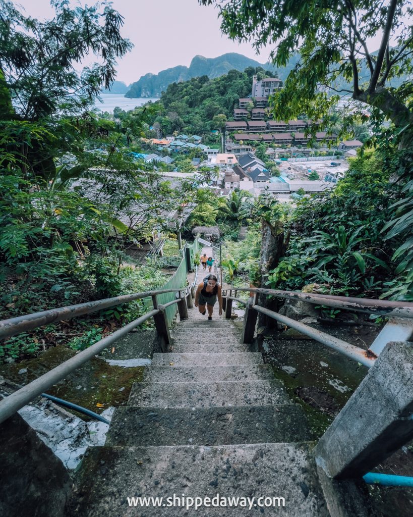 Tsunami Evacuation Route stairs
