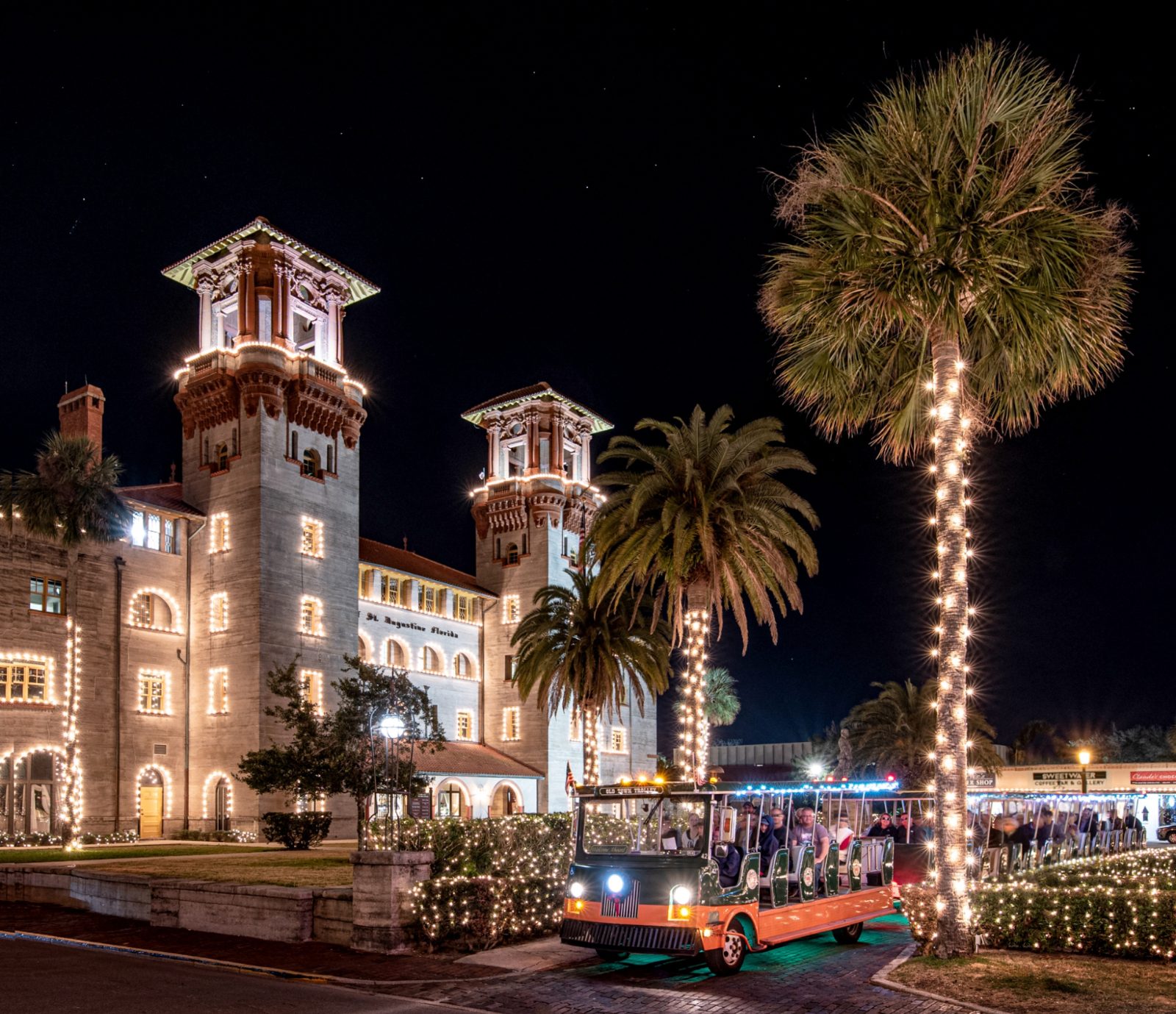 St Augustine Night of Lights Trolley
