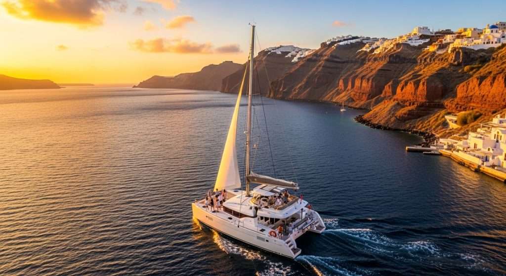 Santorini Catamaran Cruise Sunset