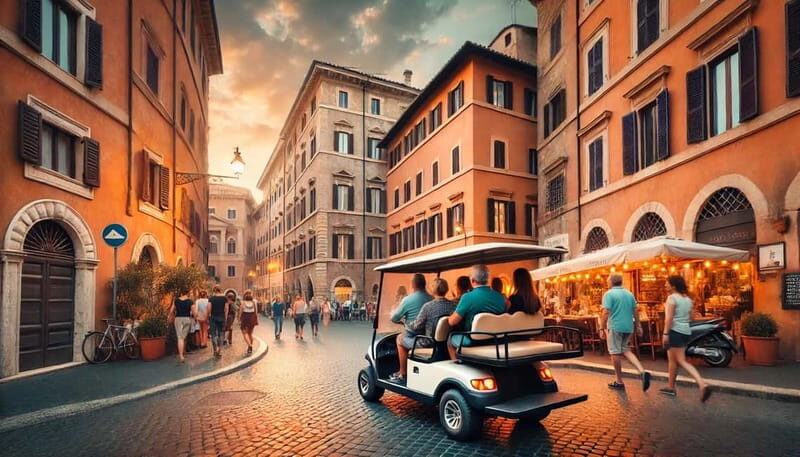 Golf Cart Food Tour Rome Experience
