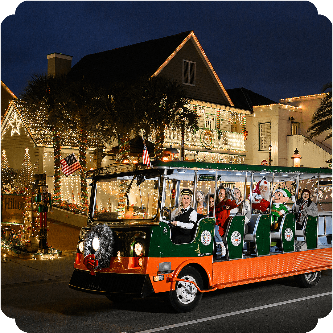 St Augustine Night of Lights Trolley Ride