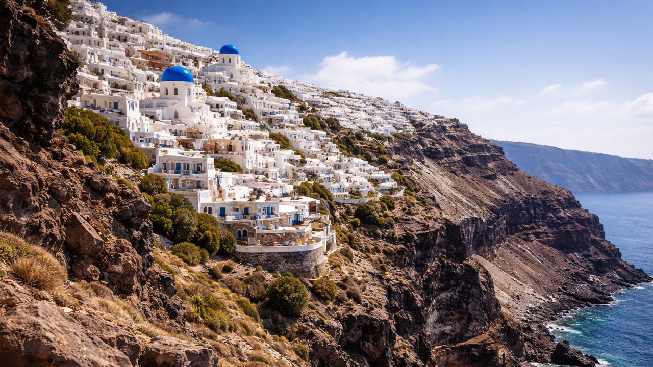 Caldera Cliffs Below Oia