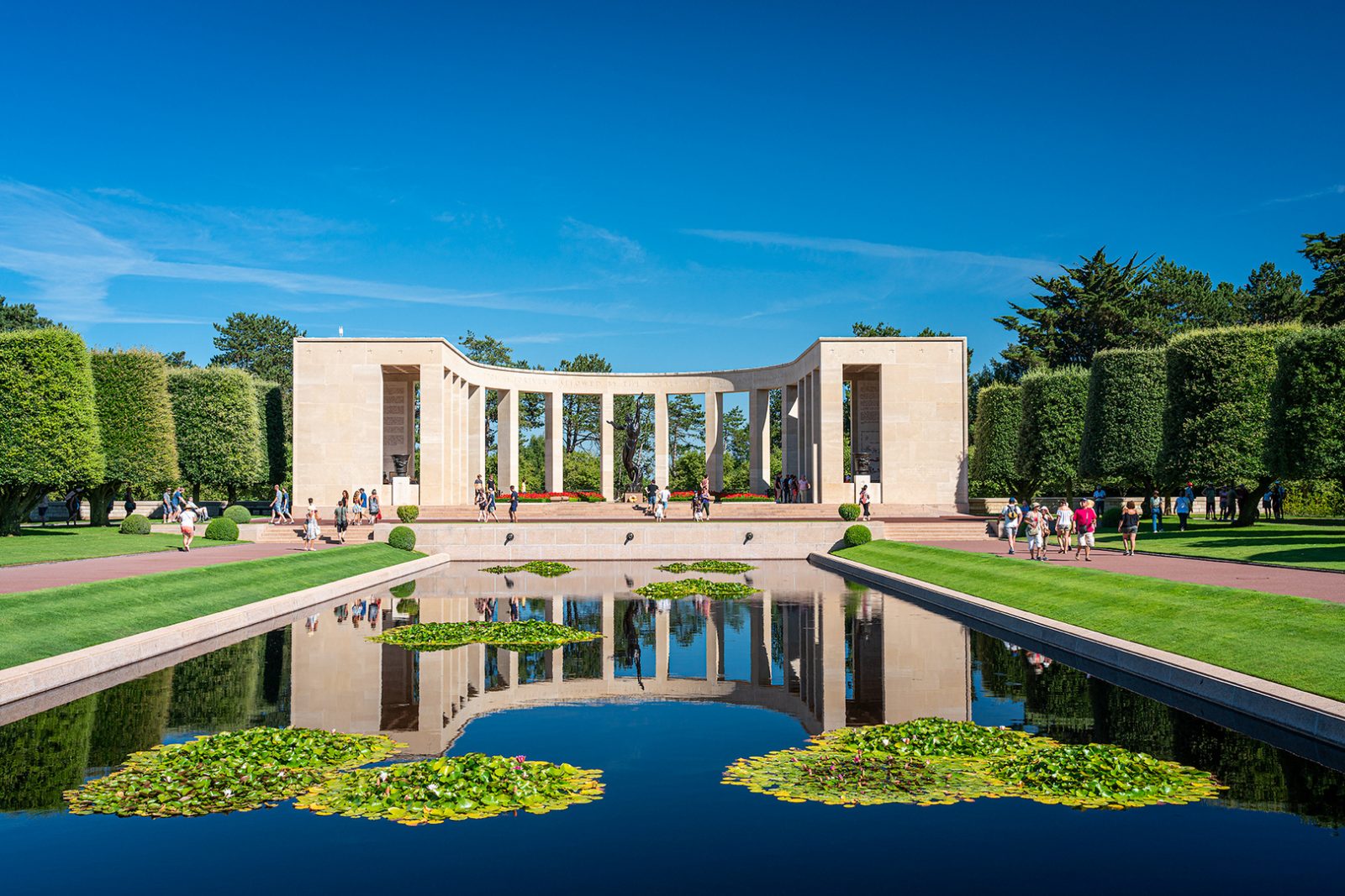 Cemetery memorial grounds view