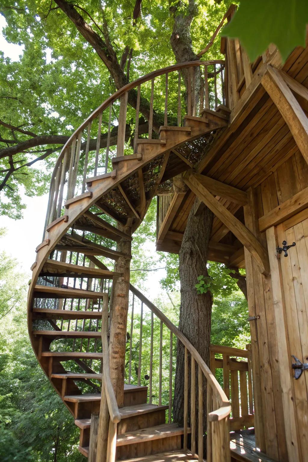 Spiral Cypress Tree Staircase