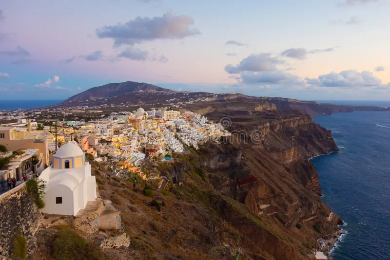Fira Caldera Cliff Edge
