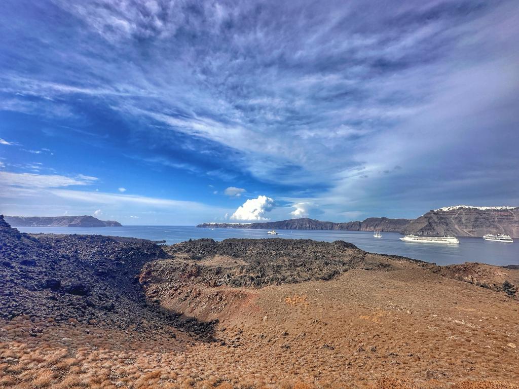 Nea Kameni Summit Panorama