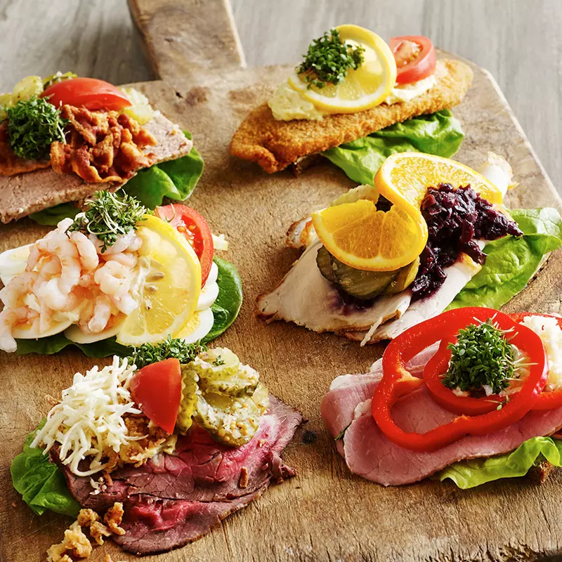 Traditional Smørrebrød Station