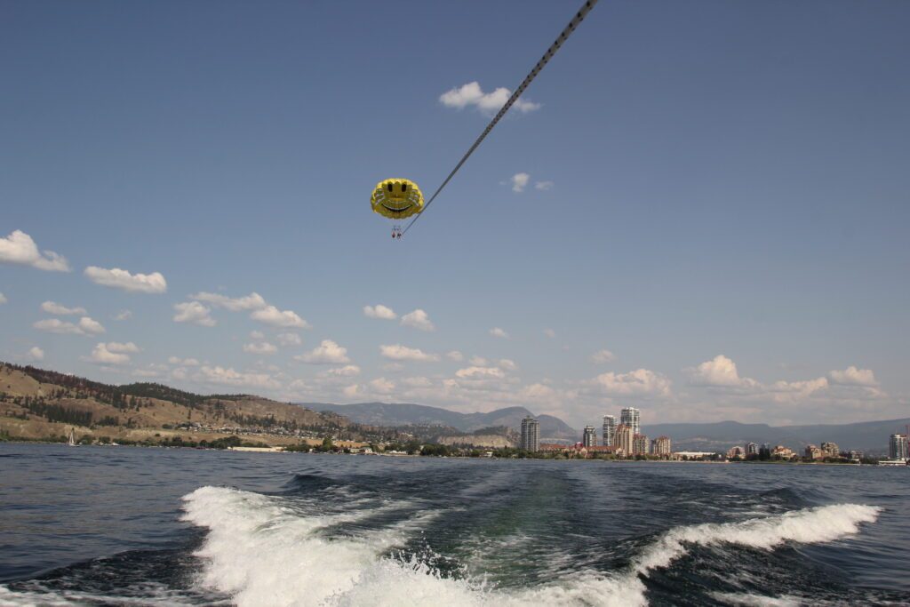 Parasailing Kelowna Over Okanagan Lake