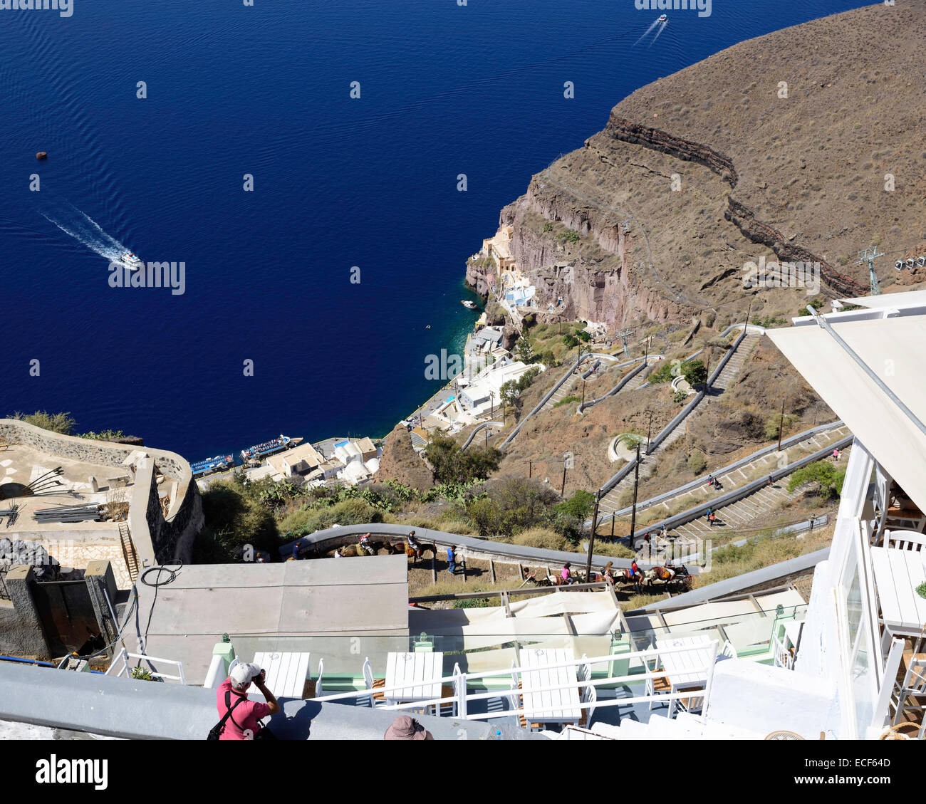 Fira Old Port Ascent View