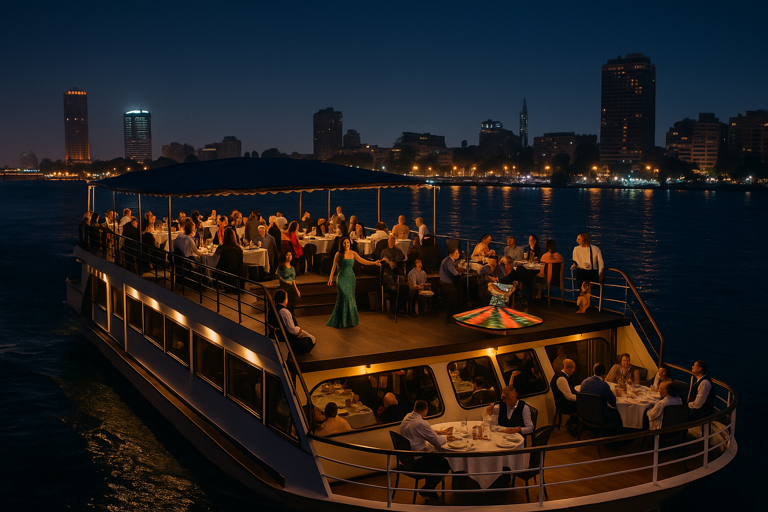 Cairo Nile Dinner Cruise With Entertainment Shows Include Pickup