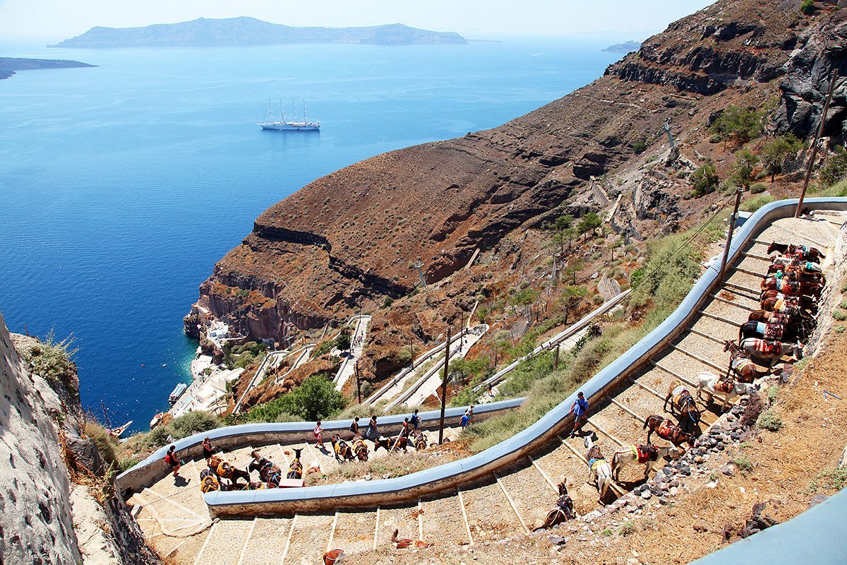 Fira Old Harbor Stairs