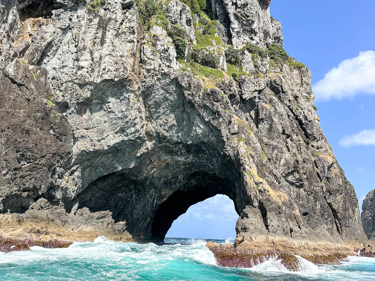 Hole in the Rock Cruise at Motukōkako