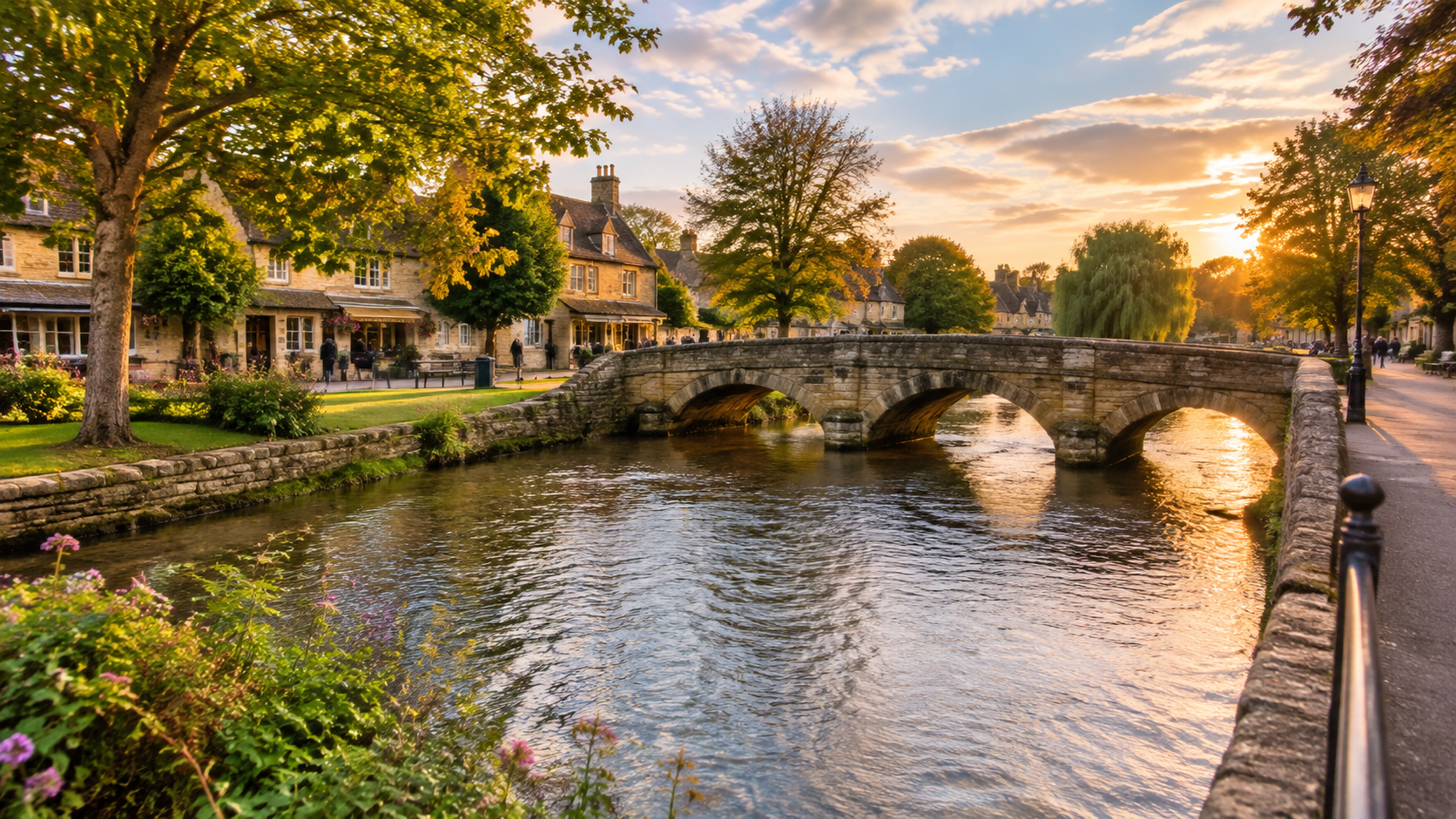 Arrival in Bourton-on-the-Water
