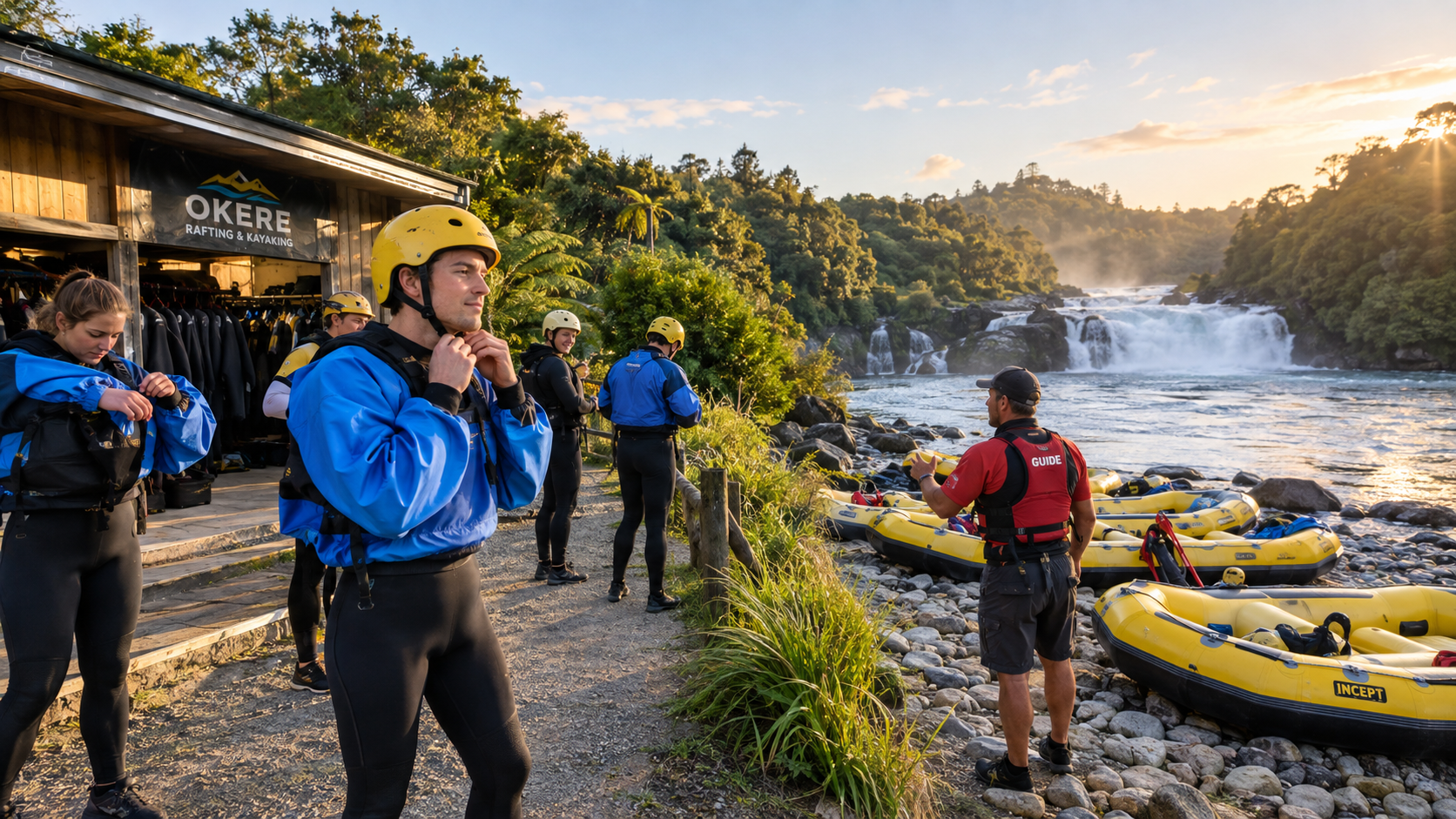 White Water Rafting Rotorua 7m Waterfall