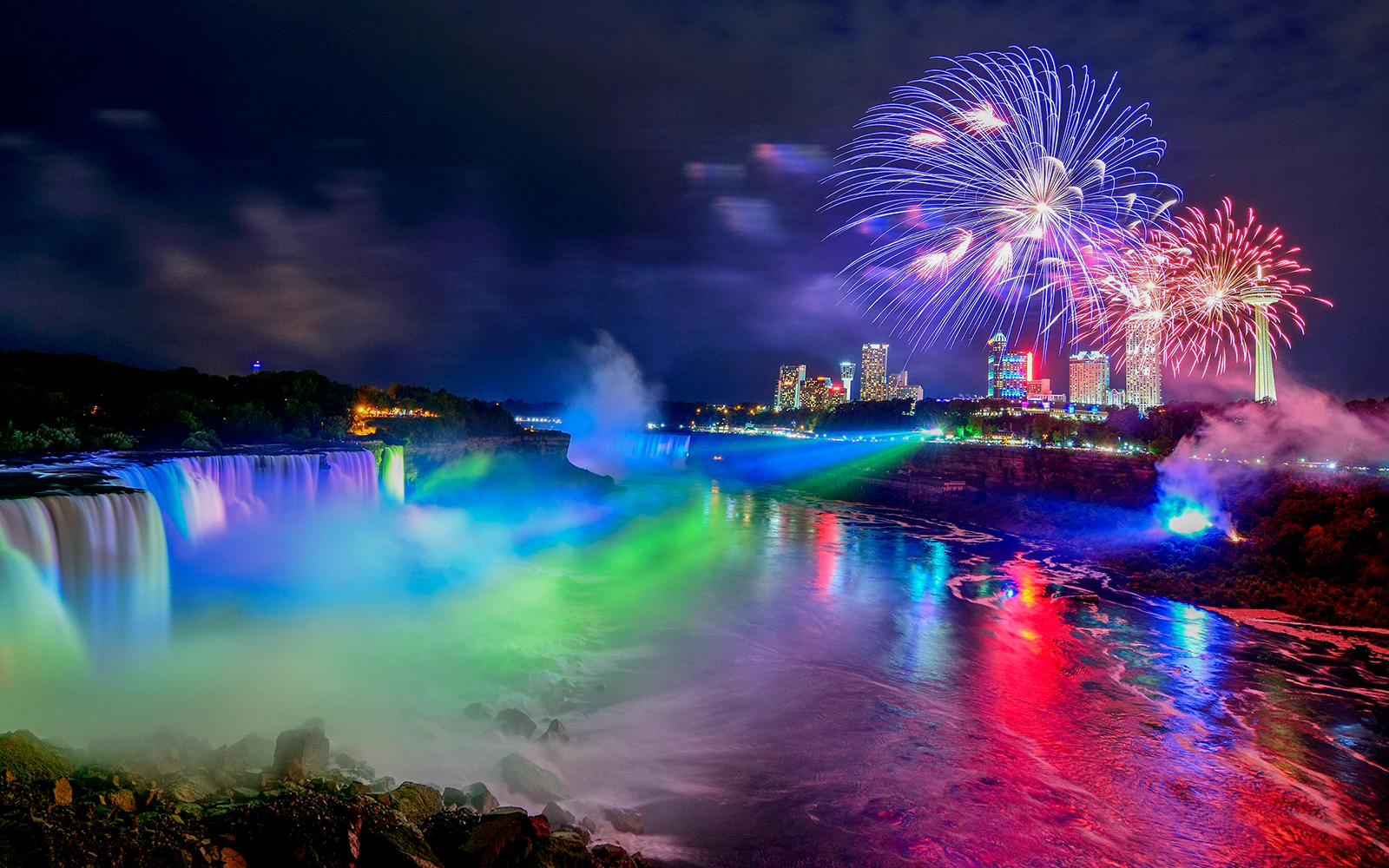 Niagara Falls Fireworks Time