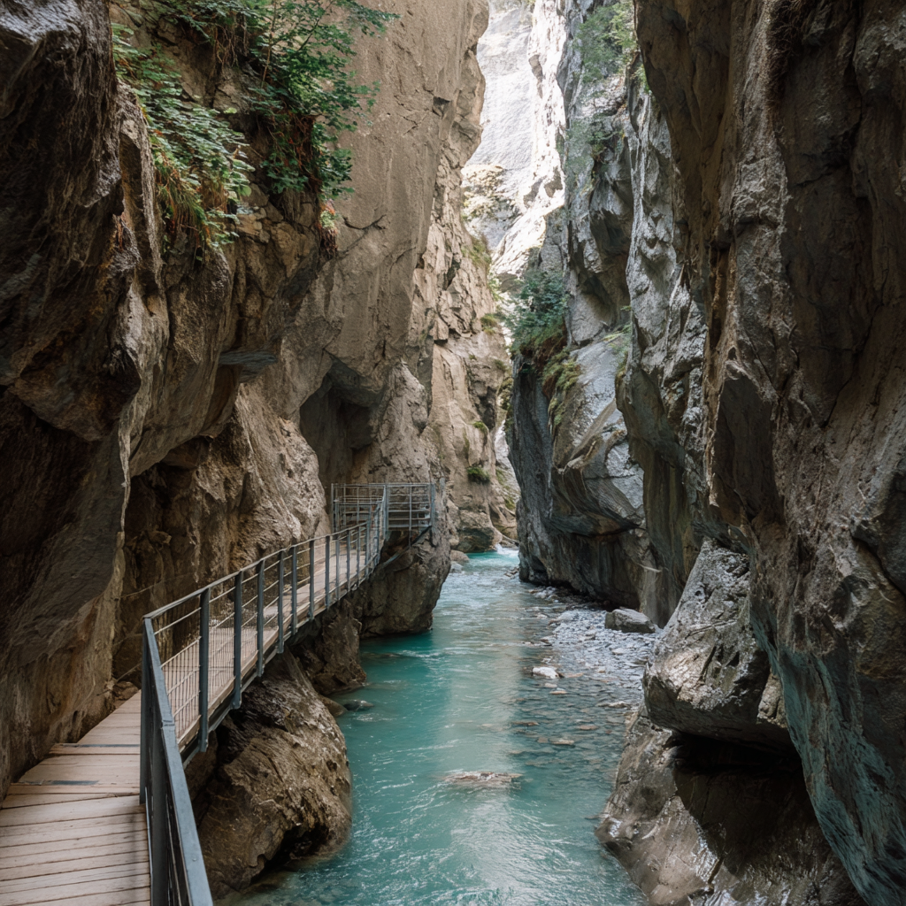Grindelwald Canyon Swing Above the Gletscherschlucht
