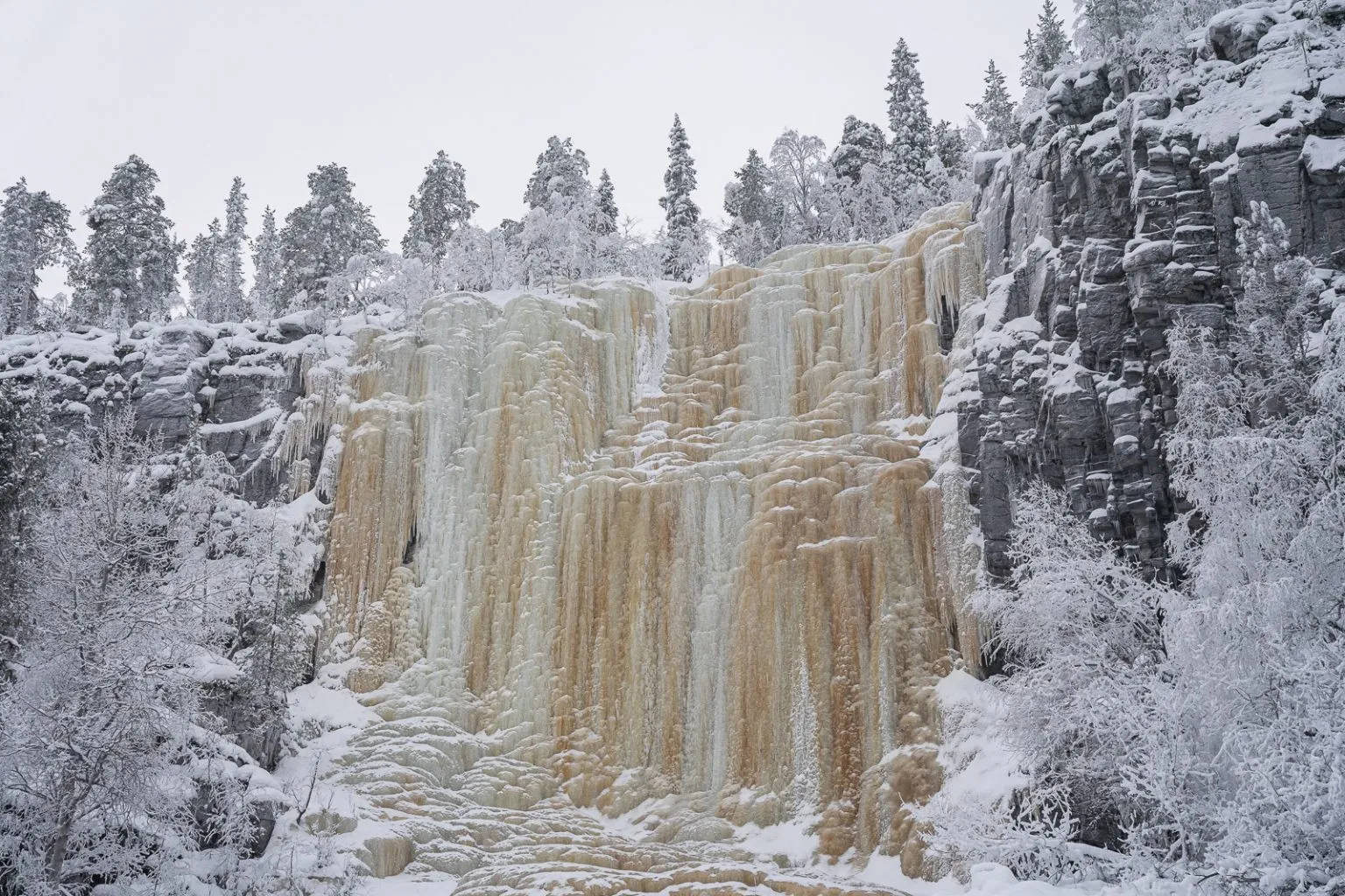Korouoma Canyon Frozen Waterfalls