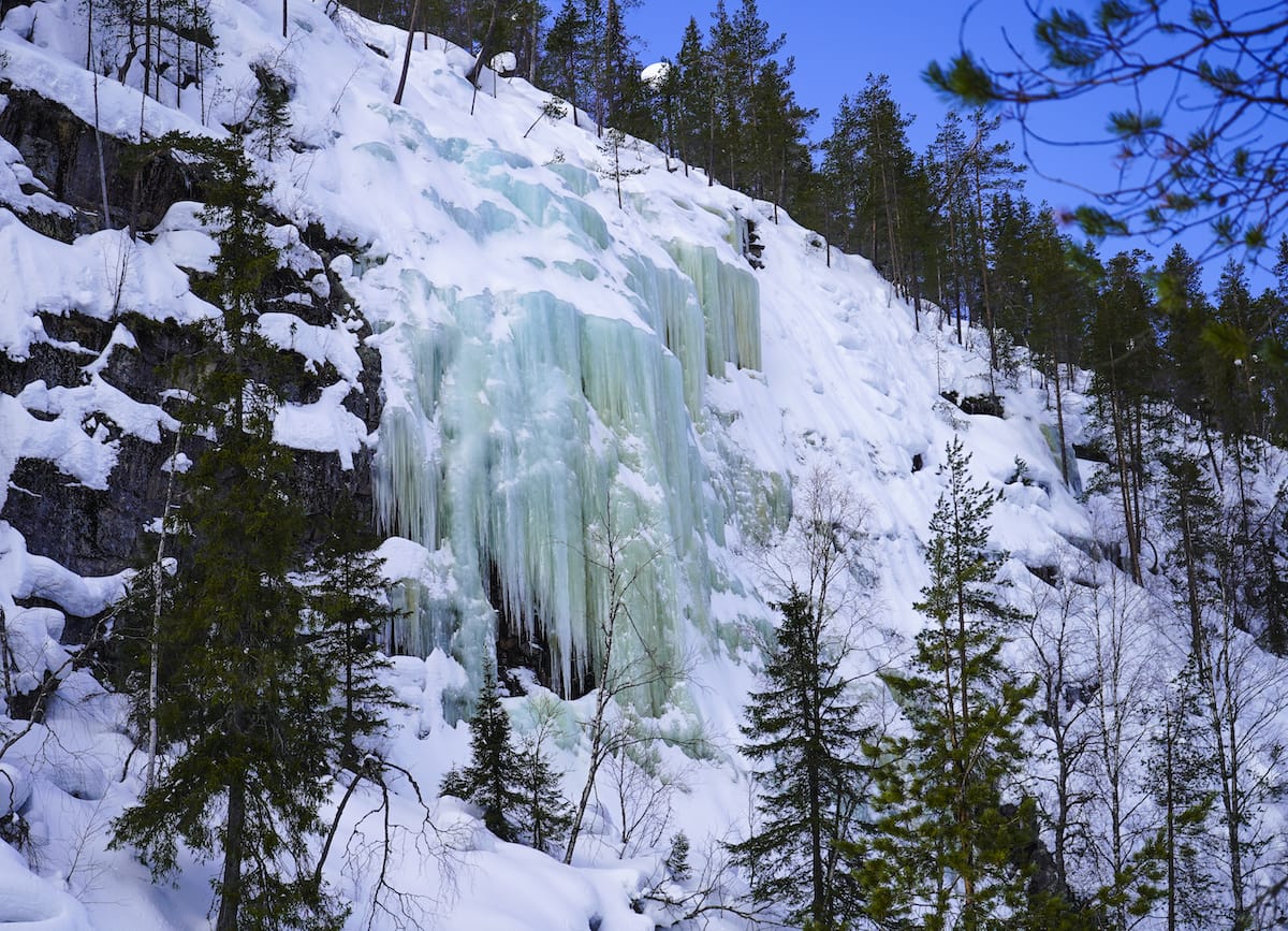 Korouoma Canyon Frozen Waterfalls Map