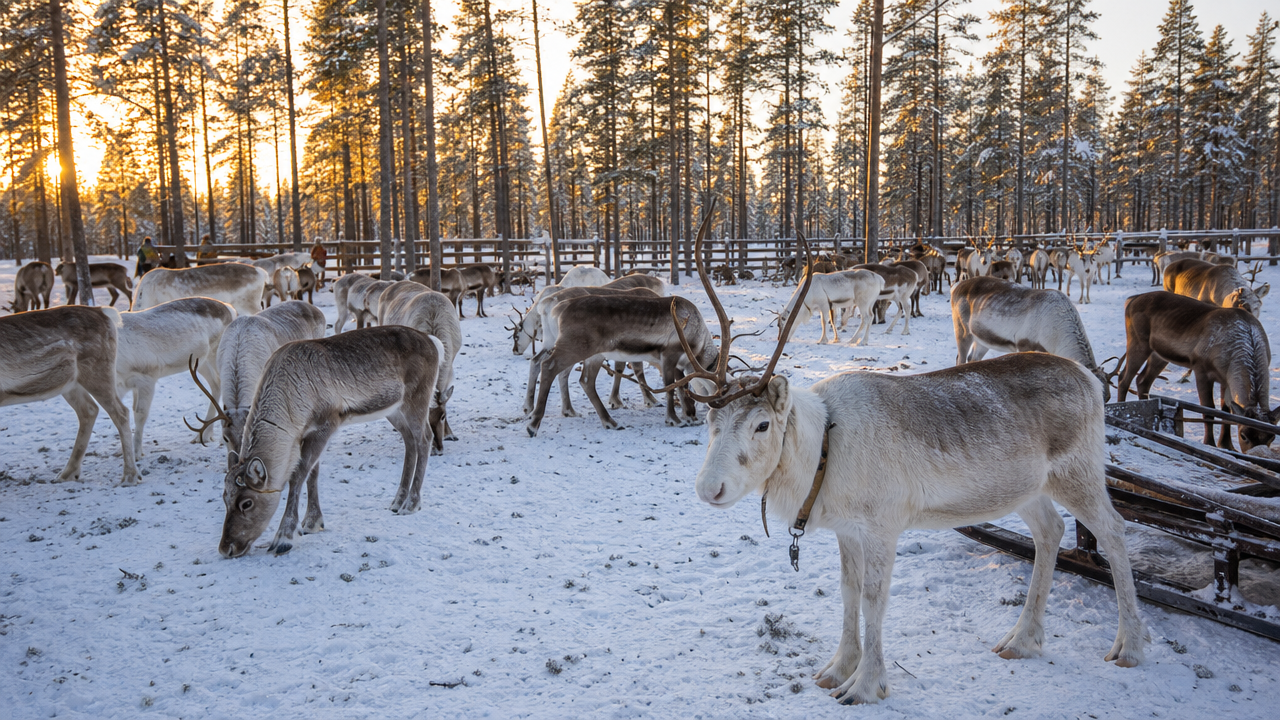 Rovaniemi Reindeer Sleigh Ride in Finnish Lapland