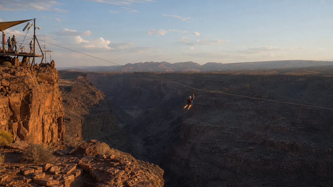 First Zipline Wire