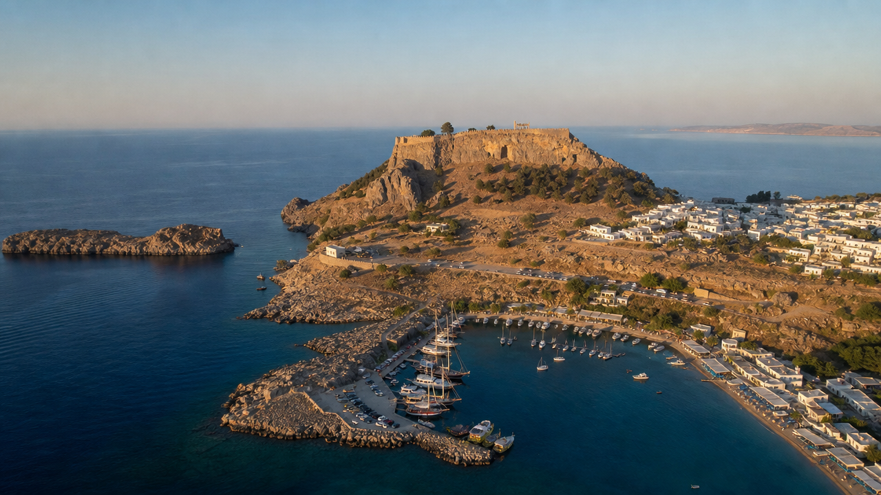 Lindos Boat Tour: Bays, Caves and Coastline