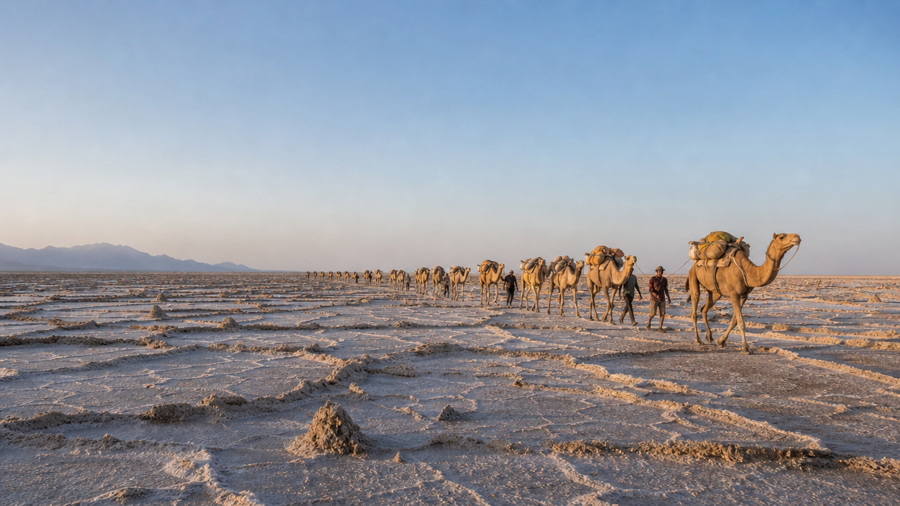 Danakil Depression Salt Caravans