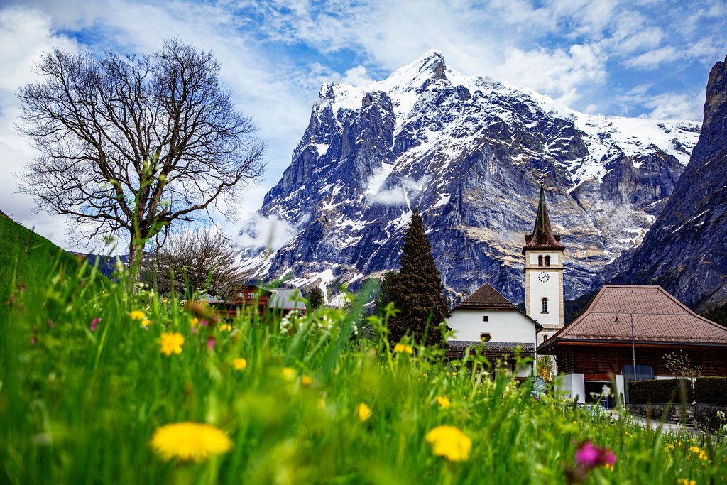 Grindelwald Village Church Tower