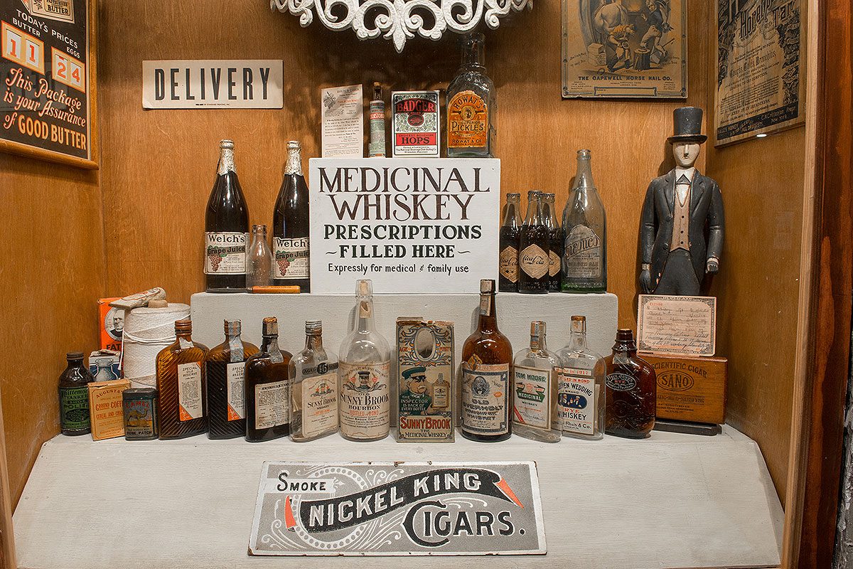 Vintage Whiskey Display
