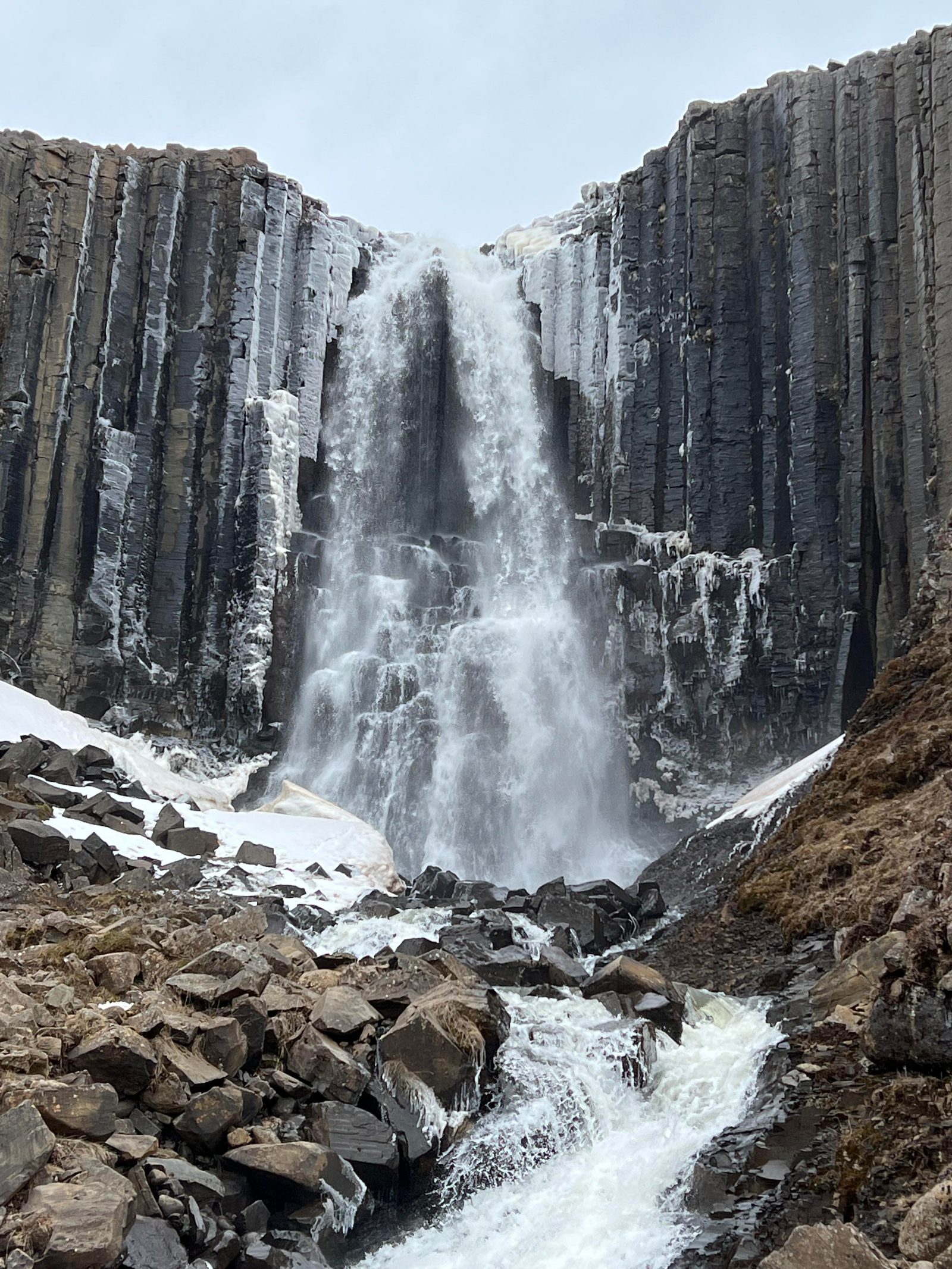 Studlagil Waterfall View