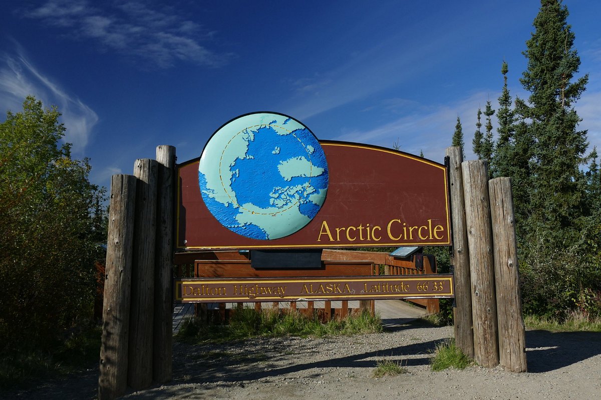 Arctic Circle Monument Sign