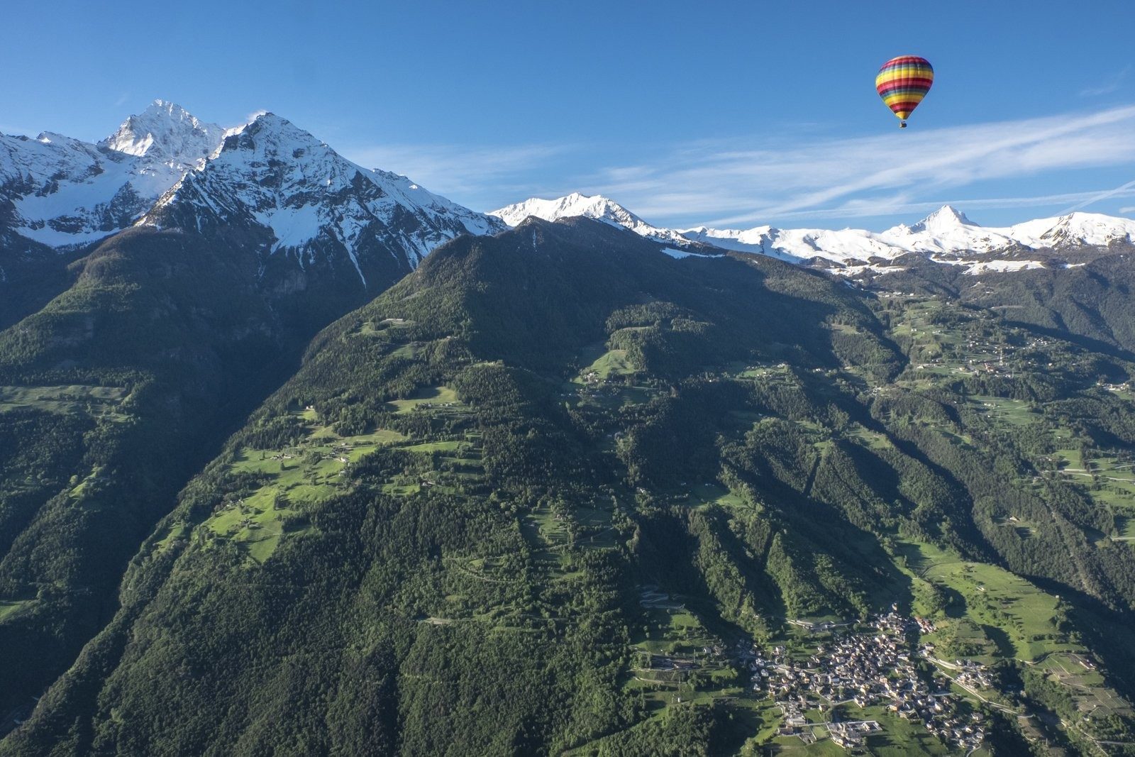 Flying a Hot Air Balloon Aosta Morning