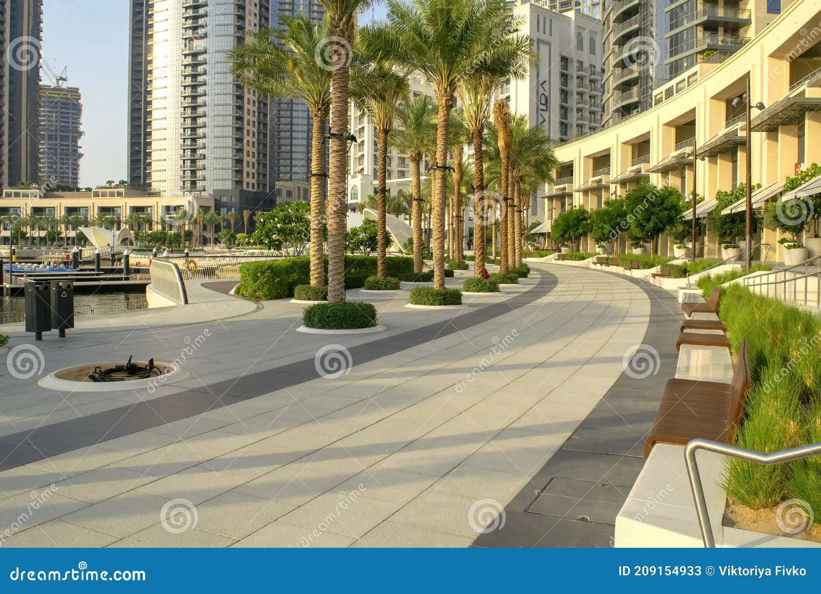 Creekside promenade walk