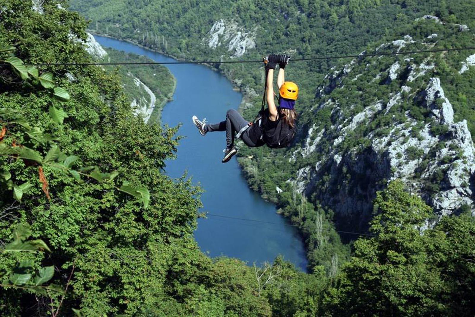 Zip Line Split Photos