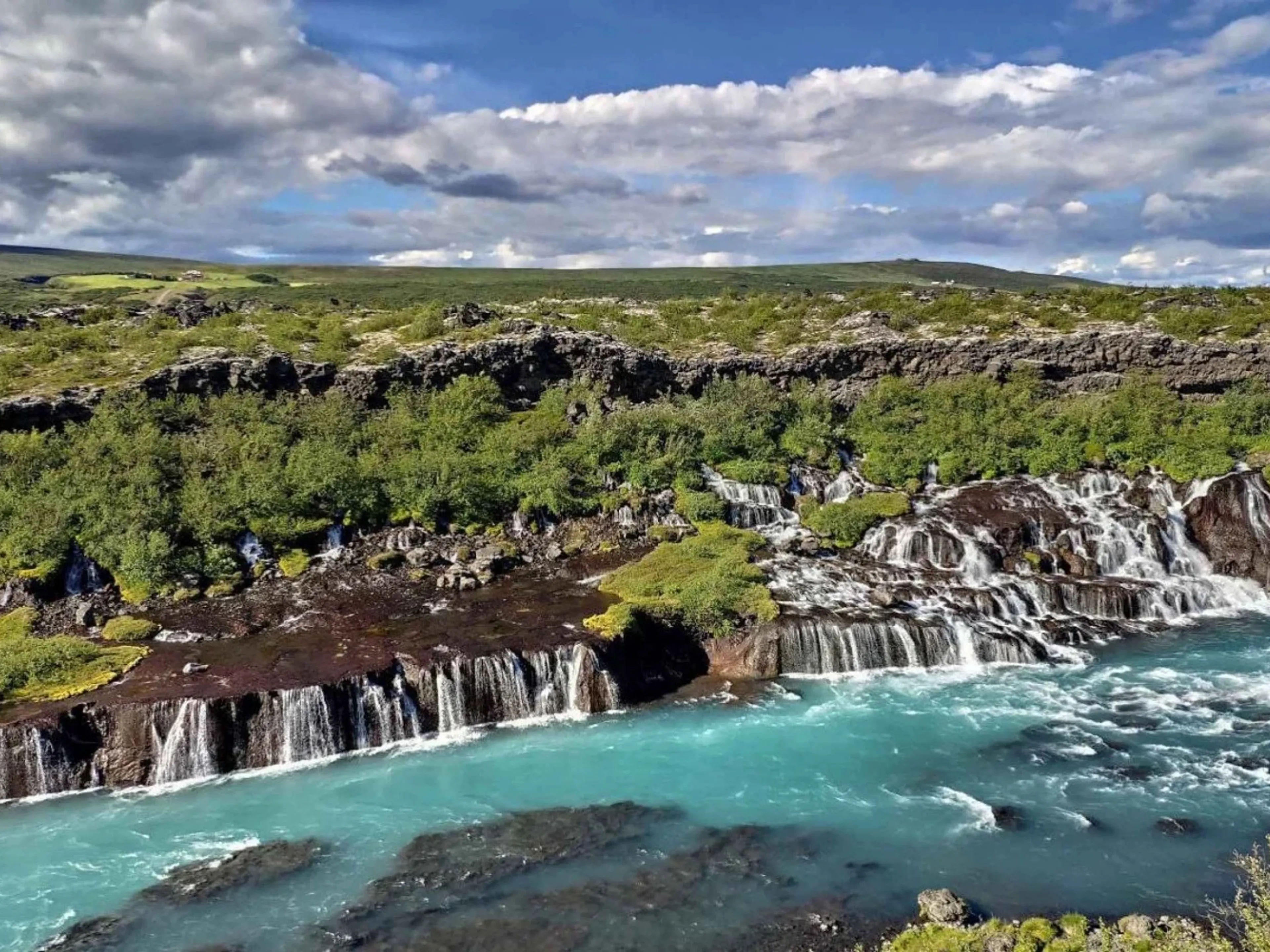Hraunfossar Main Observation Deck