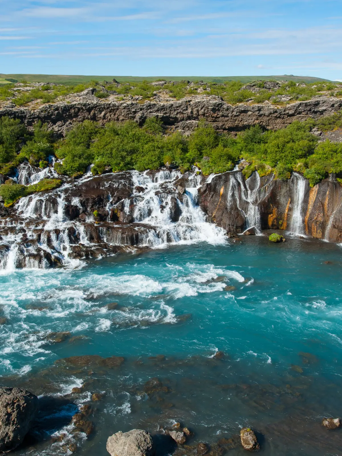 Hraunfossar Main Observation Deck